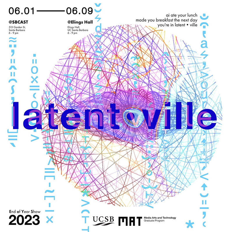 Event poster with added verbiage: "AI ate your lunch, made you breakfast the next day, you're in latent-ville.