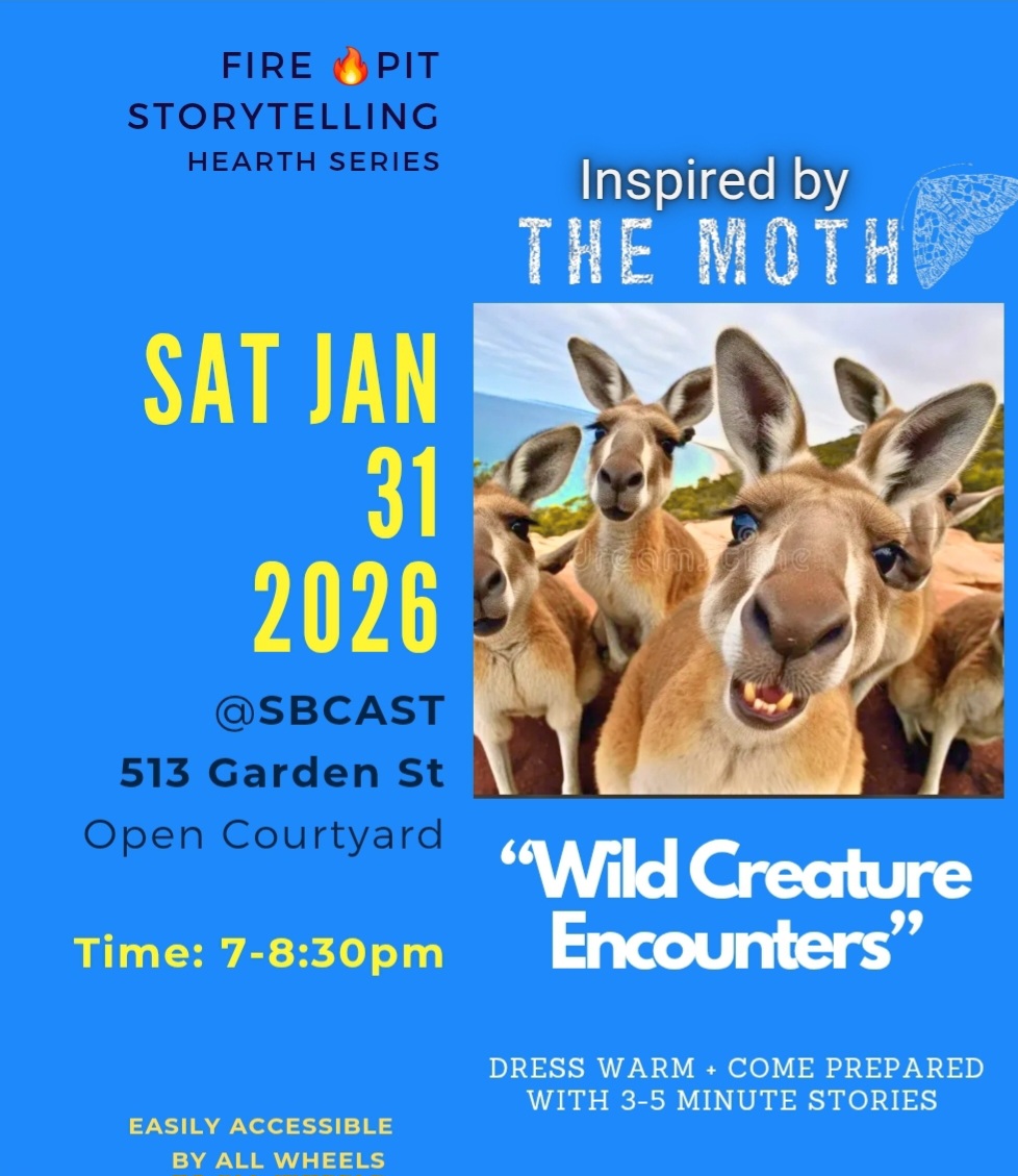 Event poster featuring a pack of kangaroos.
